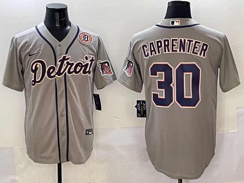 Men Detroit Tigers #30 Caprenter Grey Game Nike 2025 MLB Jersey style 5079